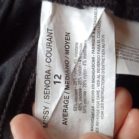 Gloria Vanderbilt Amanda Sz 12 black Missy Average Jeans Hight Rise Straight Leg - Picture 10 of 12